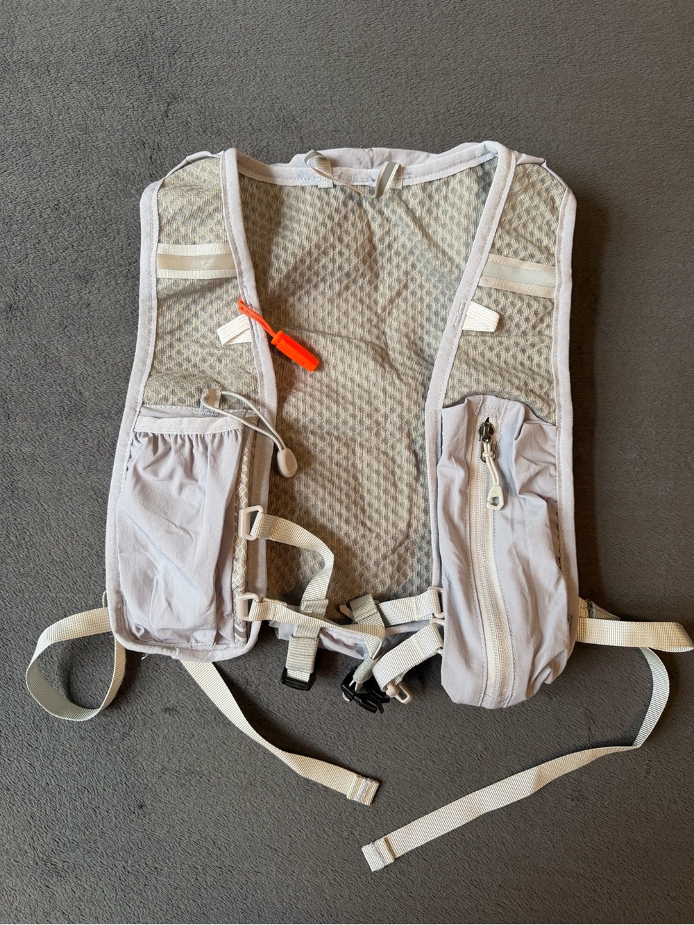 New Light Gray Running Vest Pack - Minimal Carry